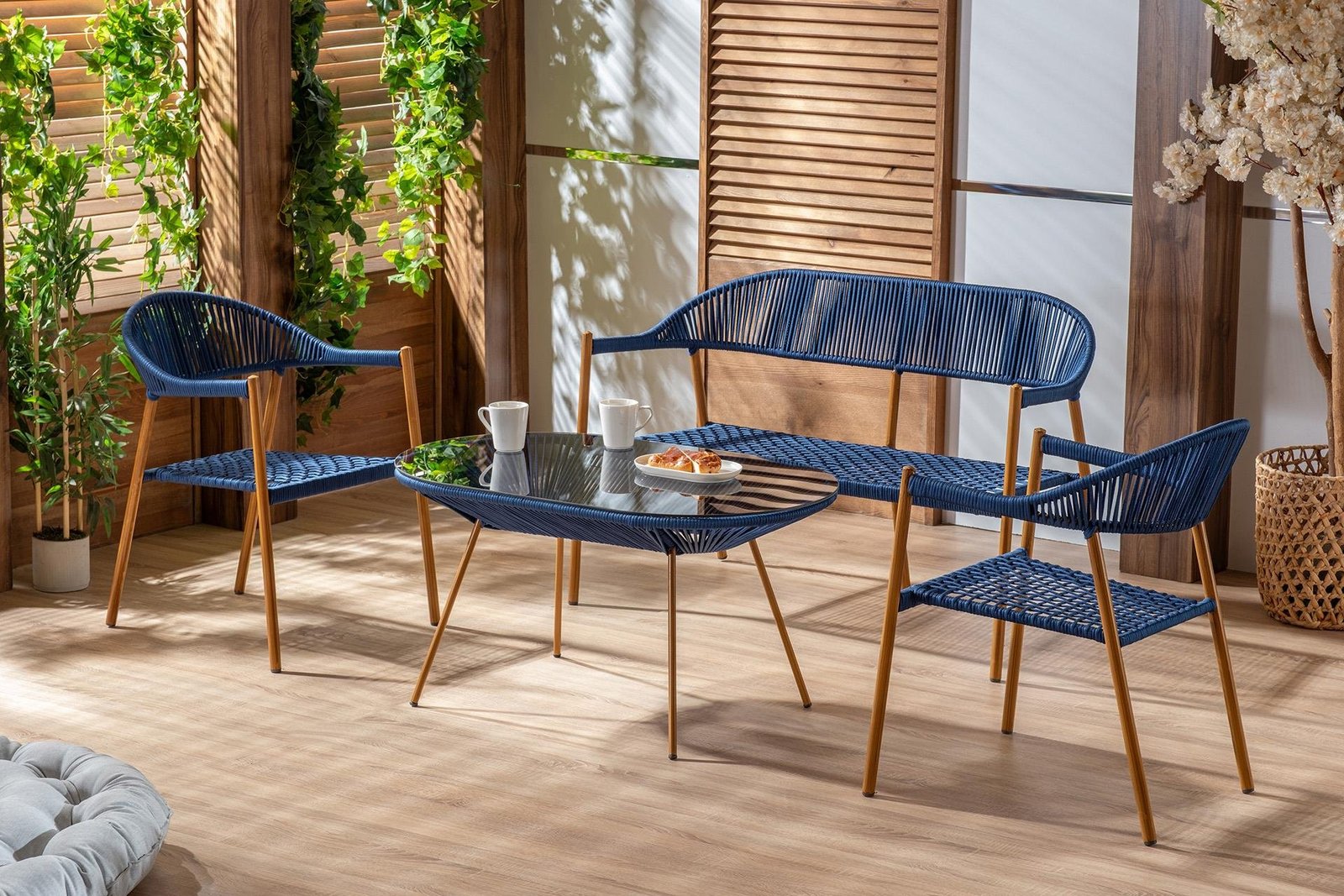 lisa bahce takimi mavi ip polyester fo 4275 8